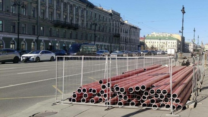 Замену кабельных линий на Невском проспекте закончат до конца апреля