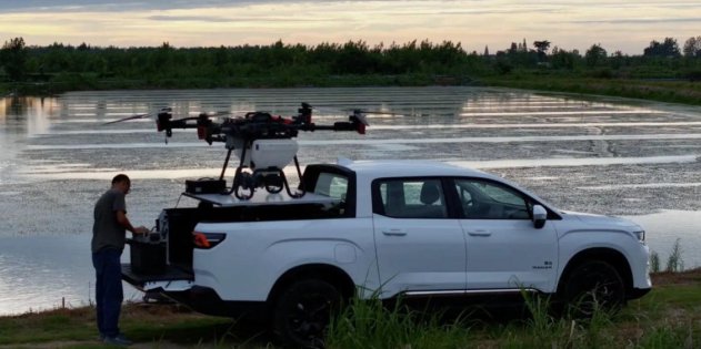 "Беспилот" показал БПЛА-надстройки для электропикапа Geely Radar - «Общество»