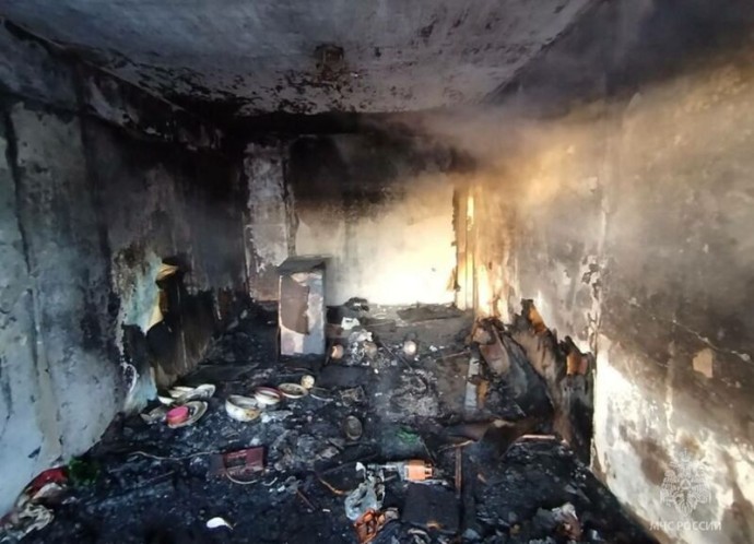 На пожаре в Иркутской области спасли десять человек