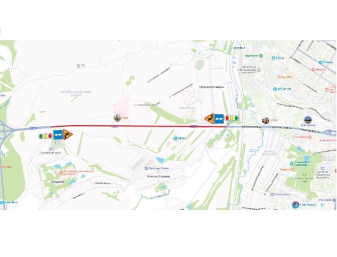 В Туле на Калужском шоссе временно введут реверсивное движение В Туле на Калужском шоссе временно введут реверсивное движение