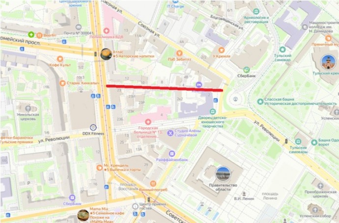 В Денисовском переулке в Туле ограничат движение и стоянку