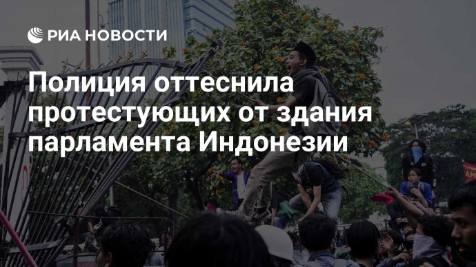 Полиция оттеснила протестующих от здания парламента Индонезии