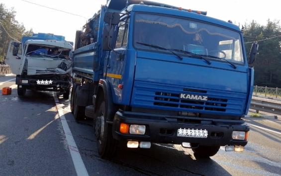Под Курском столкнулись два «КамАЗа»: один водитель в больнице