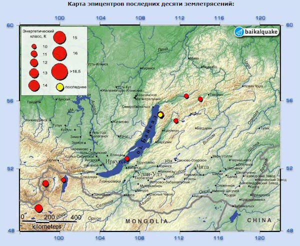 Север Бурятии ночью дважды тряхнуло