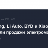 Nio, XPeng, Li Auto, BYD и Xiaomi увеличили продажи электромобилей в апреле