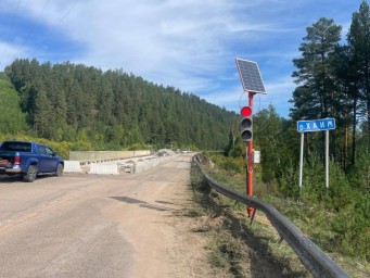 В Бурятии починили светофор на мосту через реку Хаим