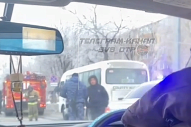 В Свободном загорелся автобус