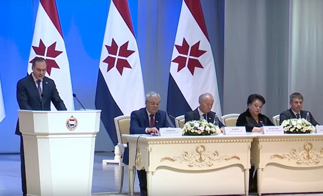 Глава Мордовии Артём Здунов выступает с ежегодным Посланием Государственному Собранию