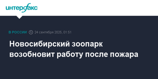 Новосибирский зоопарк возобновит работу после пожара
