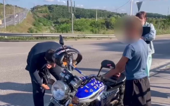 В Курской области поймали 10-летнего мопедиста, его родители заплатят штраф