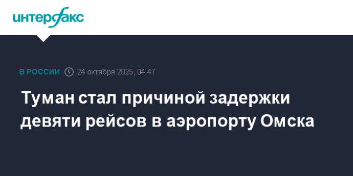 Туман стал причиной задержки девяти рейсов в аэропорту Омска