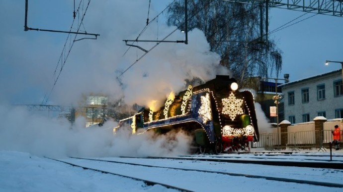 Поезд Деда Мороза в Уфе посетили порядка 12 тысяч человек