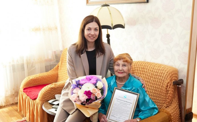Участница трудового фронта из Южно-Сахалинска отметила 97-летие