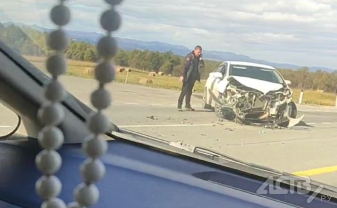 Массовое ДТП произошло на корсаковской трассе