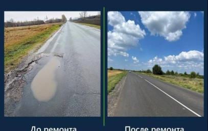 В Щигровском районе завершён ремонт дороги Курск — Касторное