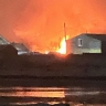 В Поронайске пожар разгорелся на острове Южном
