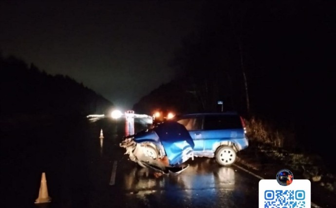 В Корсаковском районе пьяный водитель Honda HR-V устроил лобовое ДТП