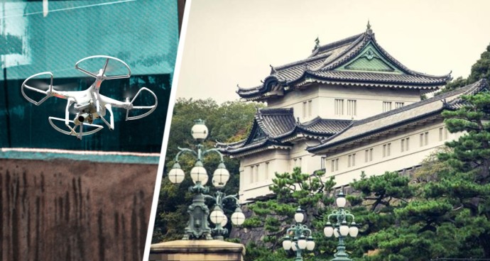 Небесный шпион или просто любопытство: Дрон над Императорским дворцом в Токио вызвал вопросы к туристам