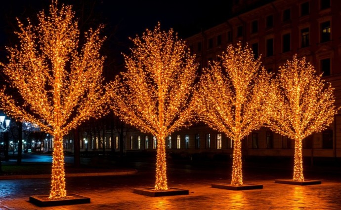К Новому году Петропавловск украсят светящиеся деревья по полмиллиона за штуку