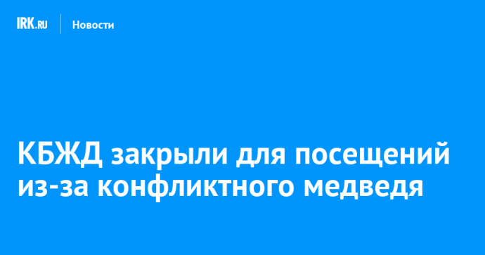 КБЖД закрыли для посещений из-за конфликтного медведя КБЖД закрыли для посещений из-за конфликтного медведя