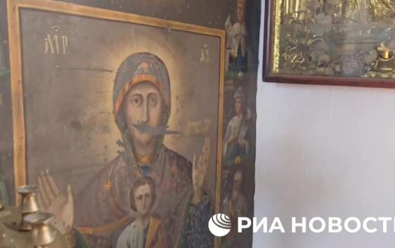 В селе Махновка Курской области ВСУ надругались над иконой Курской Богоматери