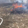 Виднеющийся дым связан с загоранием сухой травы в Курском районе