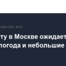 В субботу в Москве ожидается теплая погода и небольшие осадки