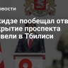 Кобахидзе пообещал ответ за перекрытие проспекта Руставели в Тбилиси