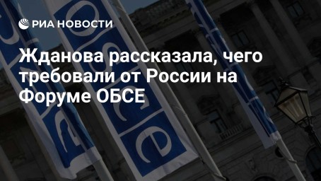 Жданова рассказала, чего требовали от России на Форуме ОБСЕ