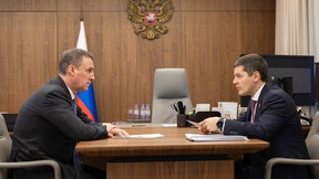 Дмитрий Патрушев и губернатор Ямало-Ненецкого автономного округа Дмитрий Артюхов обсудили вопросы сельского хозяйства и экологии региона