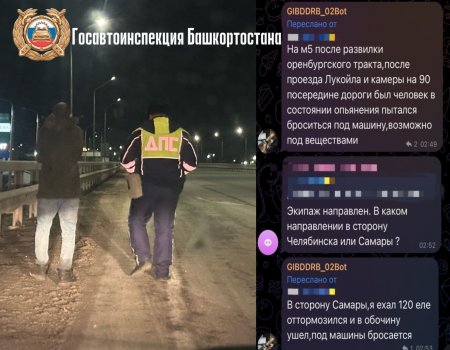 В Башкирии нетрезвый мужчина бросался под колеса автомобилей