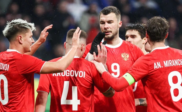 Сборная России по футболу выиграла восьмой матч подряд с общим счётом 44:0