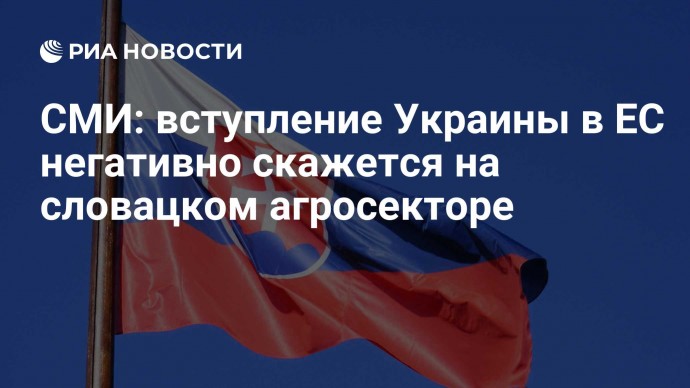 СМИ: вступление Украины в ЕС негативно скажется на словацком агросекторе