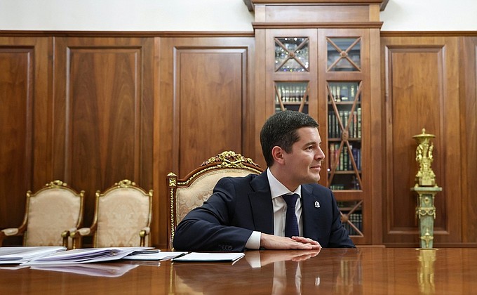 Встреча с губернатором Ямало-Ненецкого автономного округа Дмитрием Артюховым Встреча с губернатором Ямало-Ненецкого автономного округа Дмитрием Артюховым