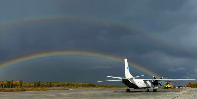 Редкую двойную радугу запечатлели в Олекминске Редкую двойную радугу запечатлели в Олекминске