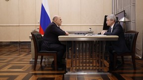 Встреча Михаила Мишустина с генеральным директором Российского научного фонда Владимиром Беспаловым Встреча Михаила Мишустина с генеральным директором Российского научного фонда Владимиром Беспаловым