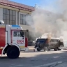 В центре Благовещенска вспыхнул УАЗ