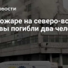 При пожаре на северо-востоке Москвы погибли два человека