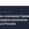 Министры экономики Таджикистана и РФ обсудили увеличение экспорта в Россию