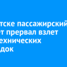 В Иркутске пассажирский самолет прервал взлет из-за технических неполадок
