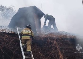 Из горевшего в Благовещенске дома успела эвакуироваться женщина с ребенком