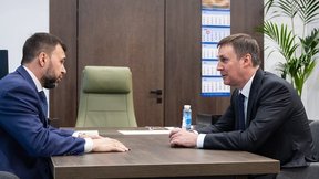Дмитрий Патрушев и глава Донецкой Народной Республики Денис Пушилин обсудили вопросы экологии и сельского хозяйства региона