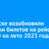 В Братске возобновили продажи билетов на рейсы в Москву на лето 2025 года