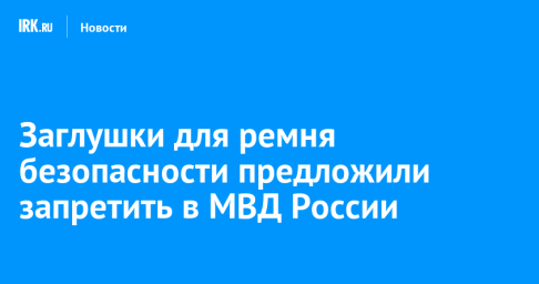 Заглушки для ремня безопасности предложили запретить в МВД России