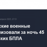 Российские военные нейтрализовали за ночь 45 украинских БПЛА