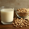 Соевое молоко содержит полноценный белок, подходящий для вегетарианцев и веганов