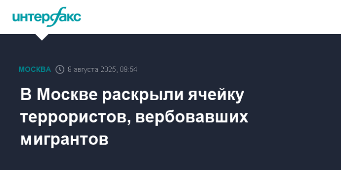 В Москве раскрыли ячейку террористов, вербовавших мигрантов