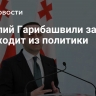 Ираклий Гарибашвили заявил, что уходит из политики