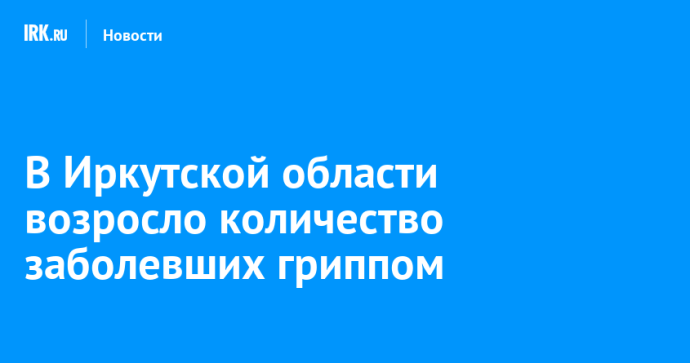 В Иркутской области возросло количество заболевших гриппом В Иркутской области возросло количество заболевших гриппом
