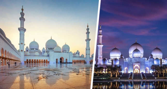Прогулка по Абу-Даби: величие белого мрамора – мечеть Шейха Зайда во всем блеске